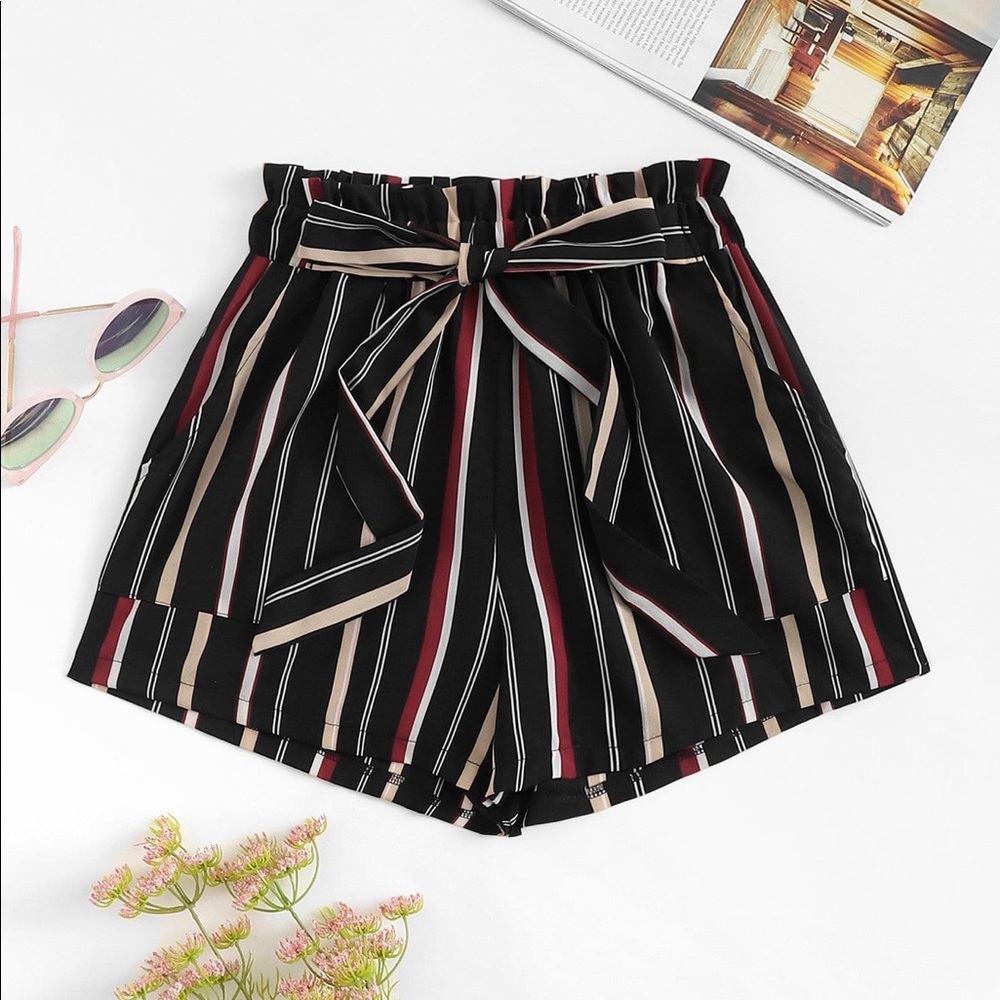 SOLD ! Striped High Waisted Shorts